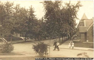 Q St, NE, fromTruxton Circle, 1911, Willard R. Ross Real-photo postcard, Jerry A. McCoy Collection